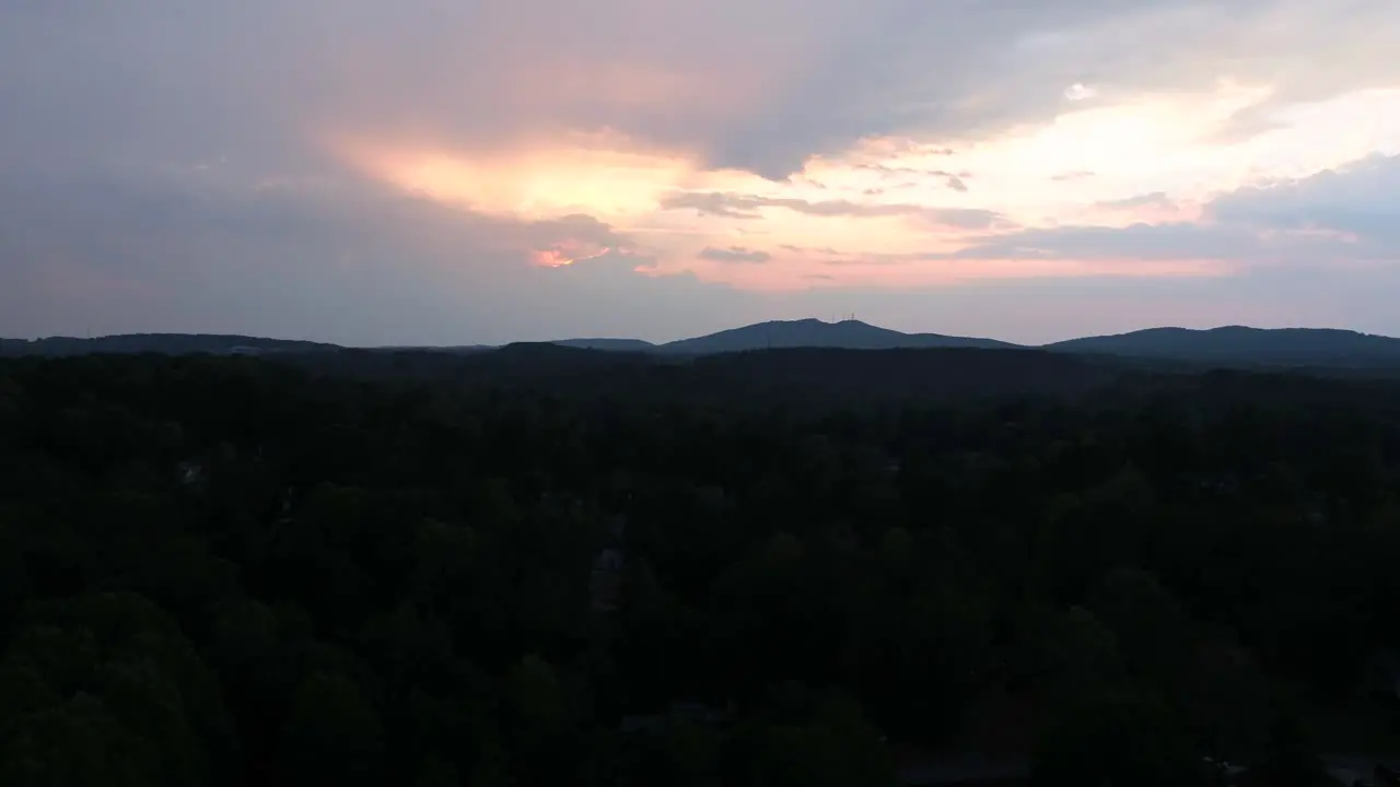 Cloudy Sunset over Lake Lanier in Georgia