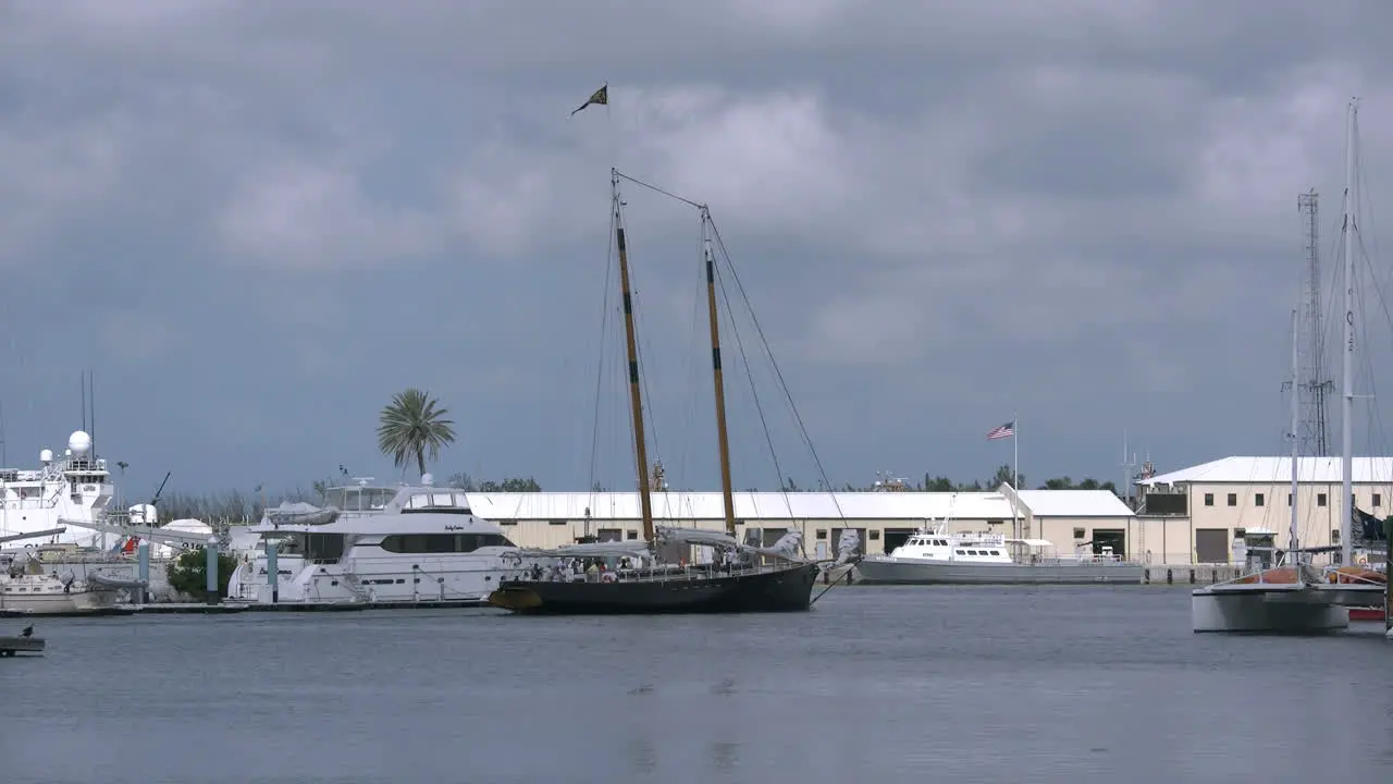 Florida Key West Harbor Sailboat Arriving