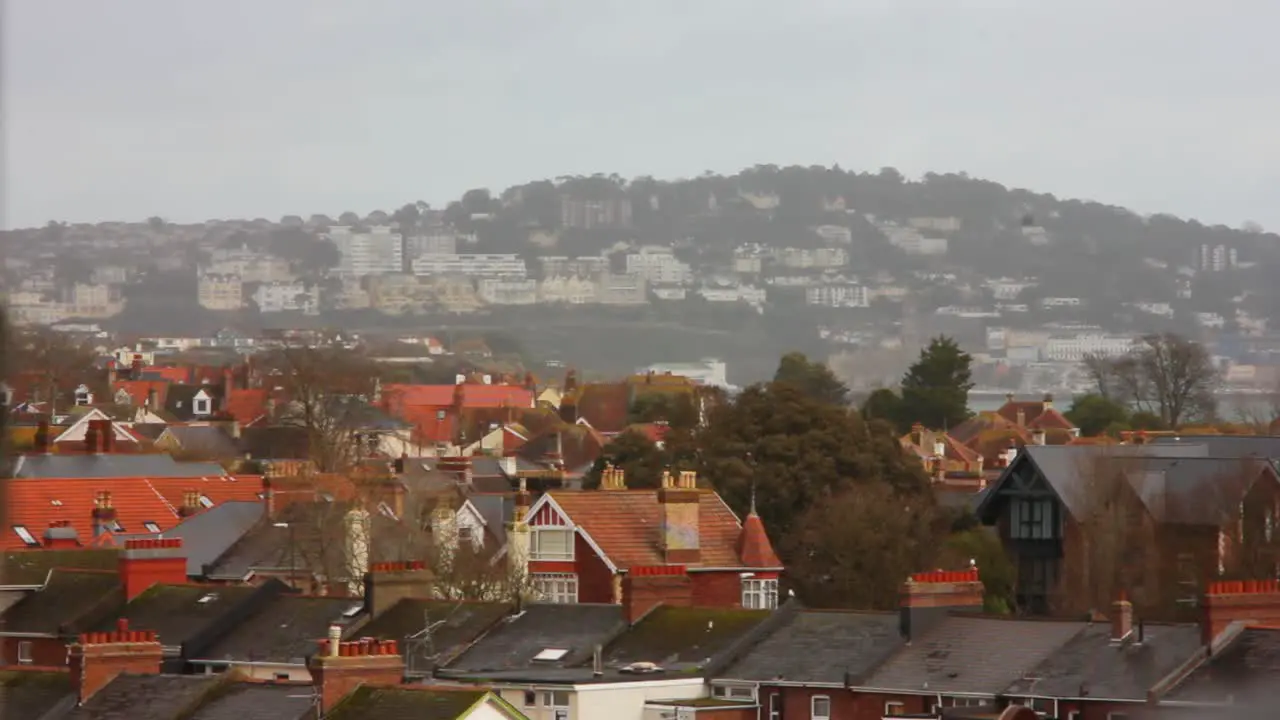 Wiev in stormy day Paignton  Torguay in UK