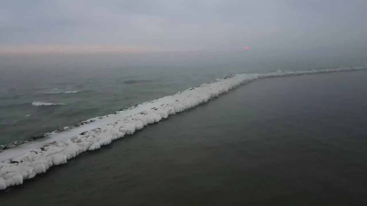 Mist obscuring the view on Lake Michigan during a Heat Wave