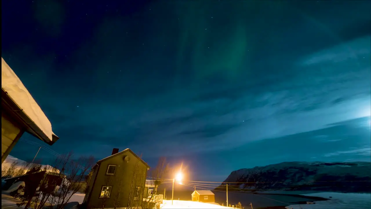 Amazing View Of The Northern Lights In Lapland Finland Timelapse