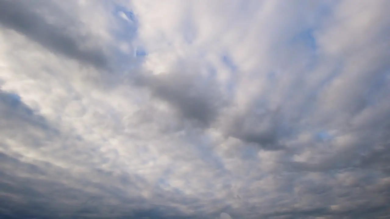 Timelapse shot of clouds passing by whilst turning into night