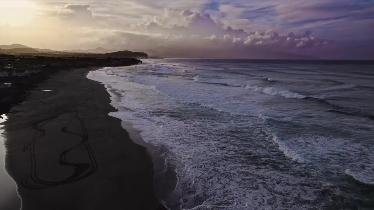 Coastal view from a drone flight at Azores Ribeira Grande