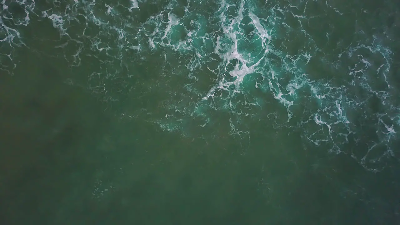 Top Down Aerial Shot of Ocean Waves in Atlantic Ocean in Brazil