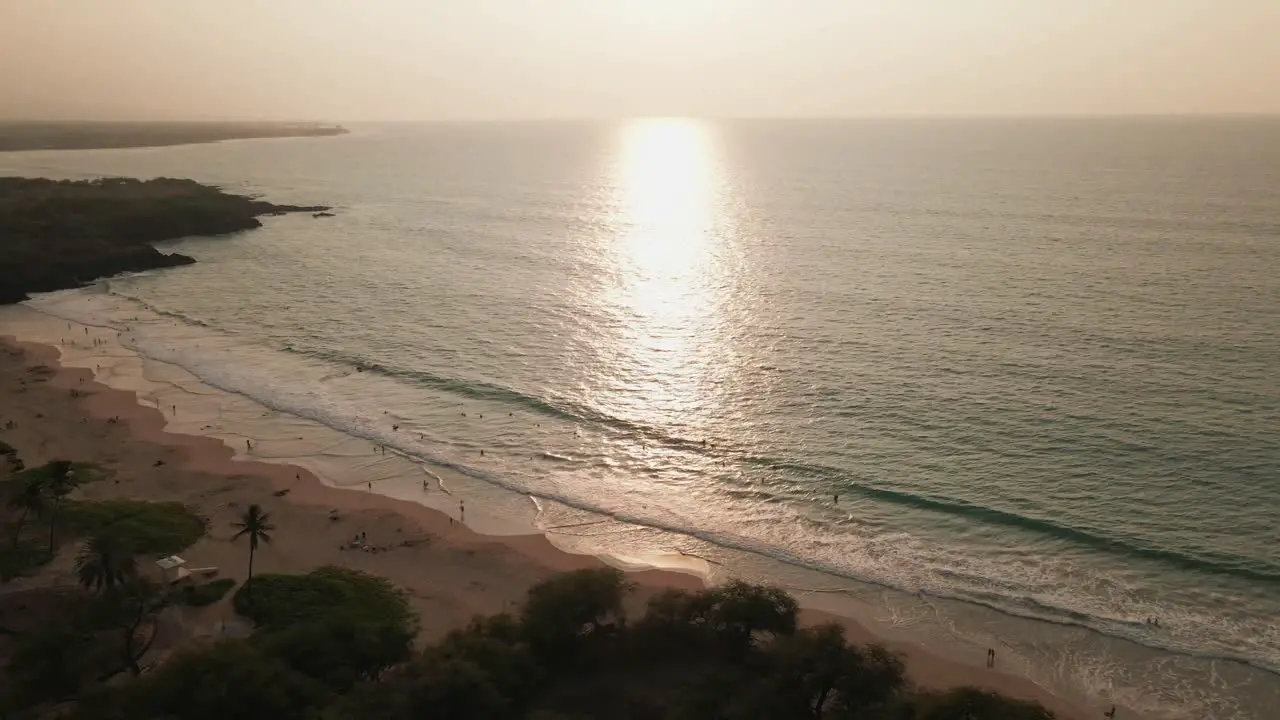 Backwards Shot of Sunset Beach