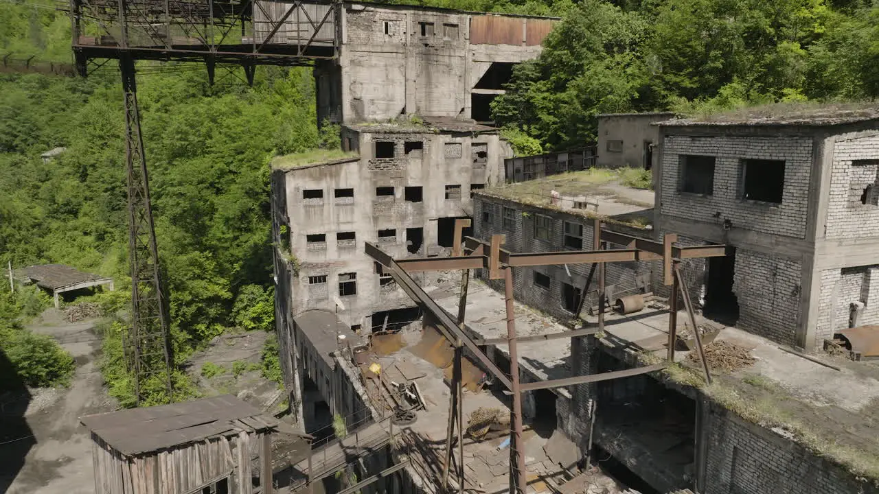 Abandoned Chiatura mining and manganese ore processing plant Georgia