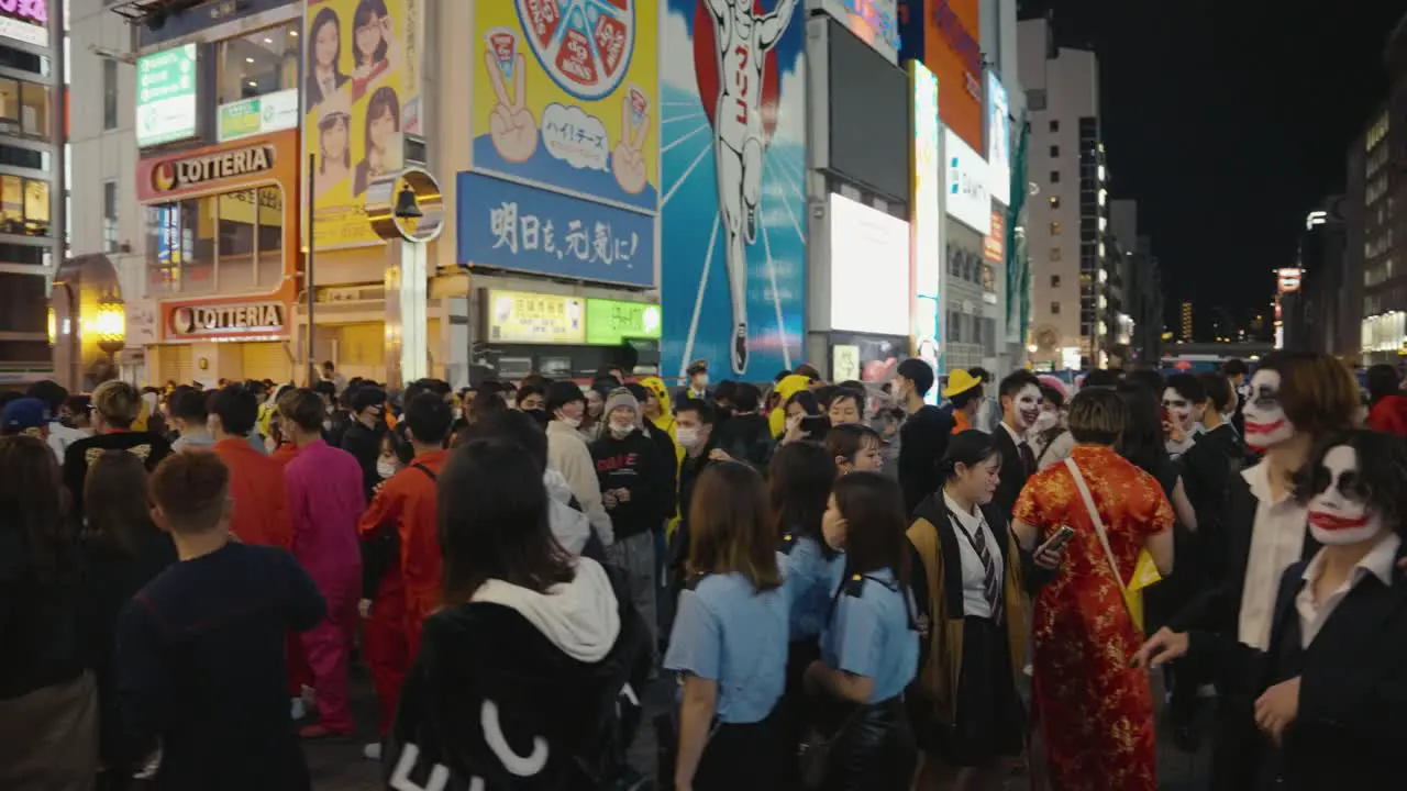 Dotonbori Ebisu Bridge on Halloween Night