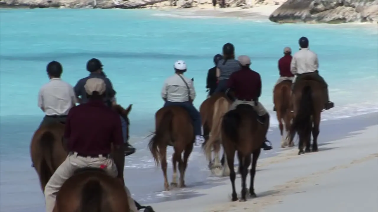 Horse ride on the beach in Half Moon Cay Bahamas