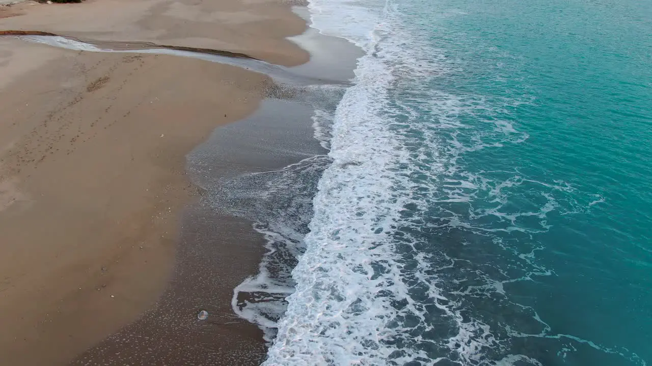 waves in Agios georgios beach in corfu island greece