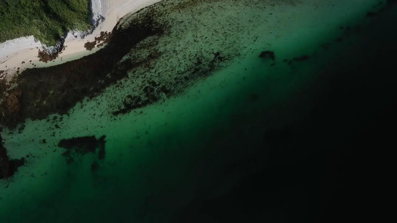 Beautiful colors in the water in Arctic Norway