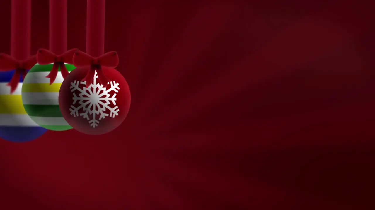 Baubles Red Background Loop