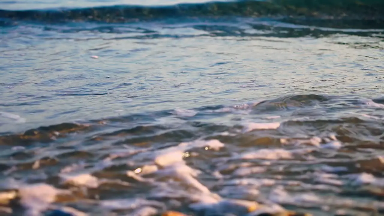 Close up of waves at the beach