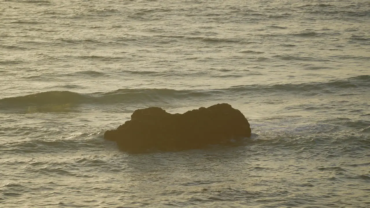 Rock formation in the middle of the ocean