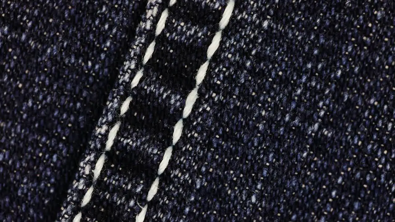 Denim Fabric With Stitch close up shot