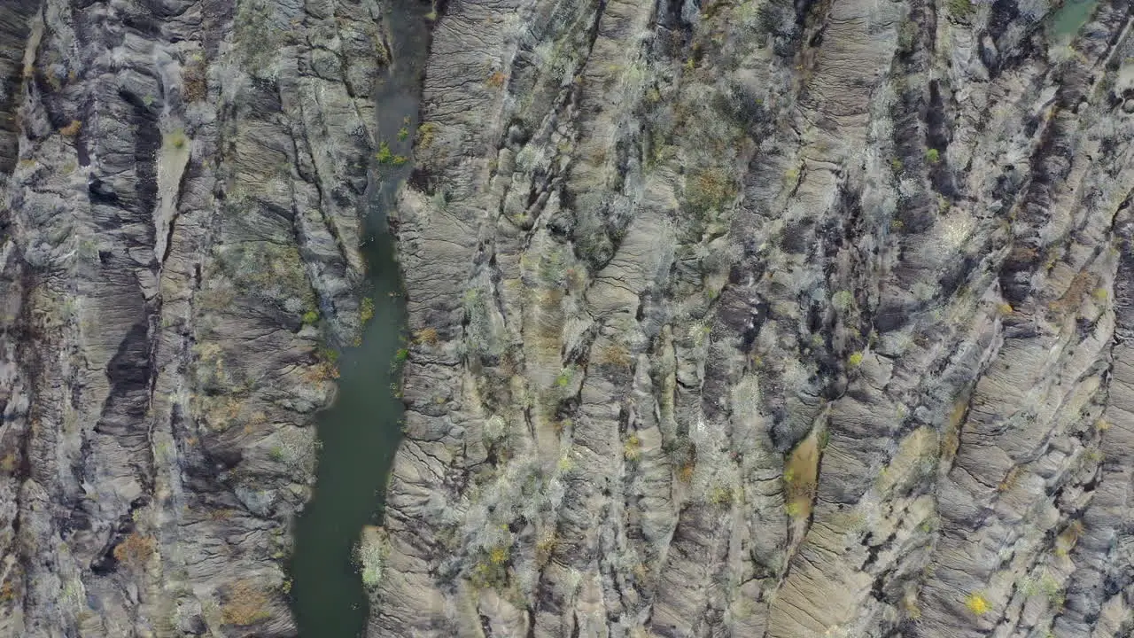 Coal mining from above in cloudy day in hungary