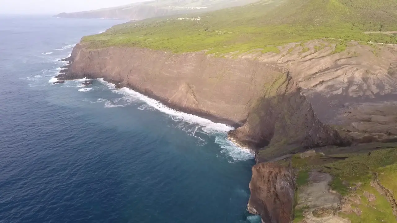 Rocky coastline the sight of a collapsed vulcano