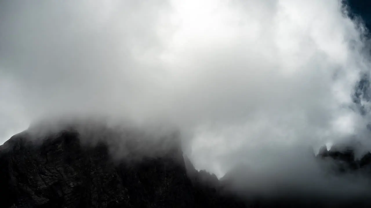 Time Lapse of Clouds Above Mountain Peaks of North Cascades National Park Washington State USA