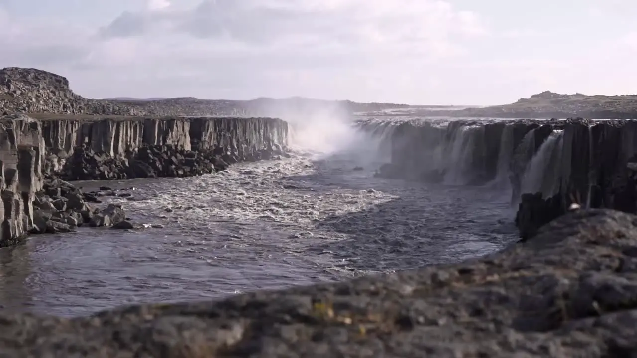 Landscape of river and waterfall