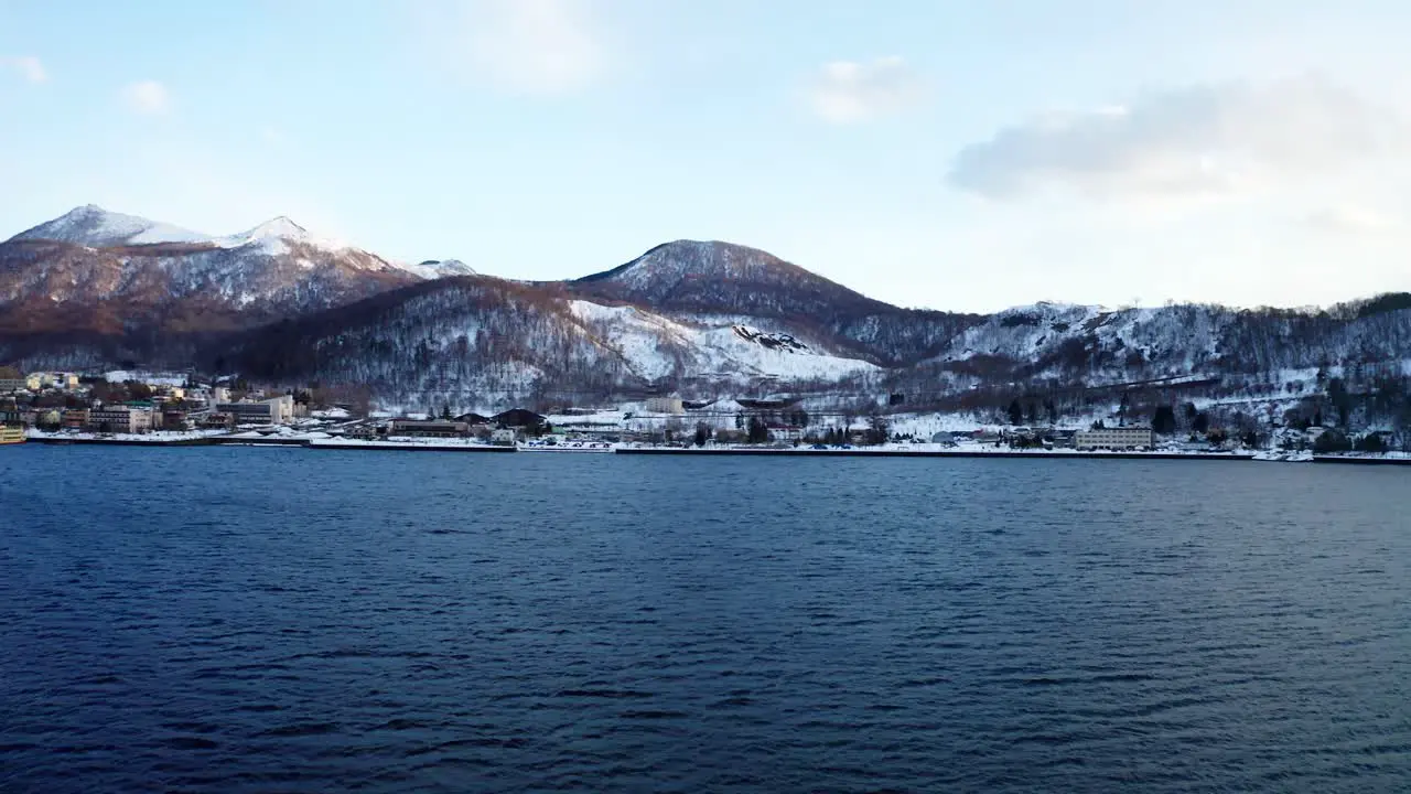 Aerial view of Lake Toya