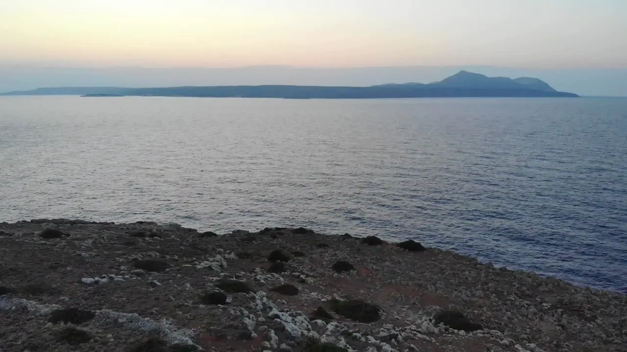 Aerial sunset stunning landscape crete