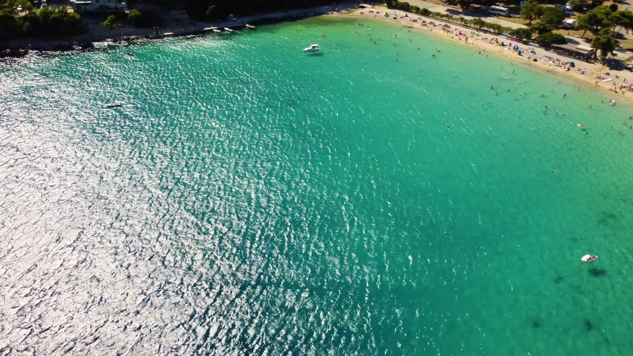 The Beach At Prapratno Pelješac Peninsula Croatia During Summer aerial drone shot