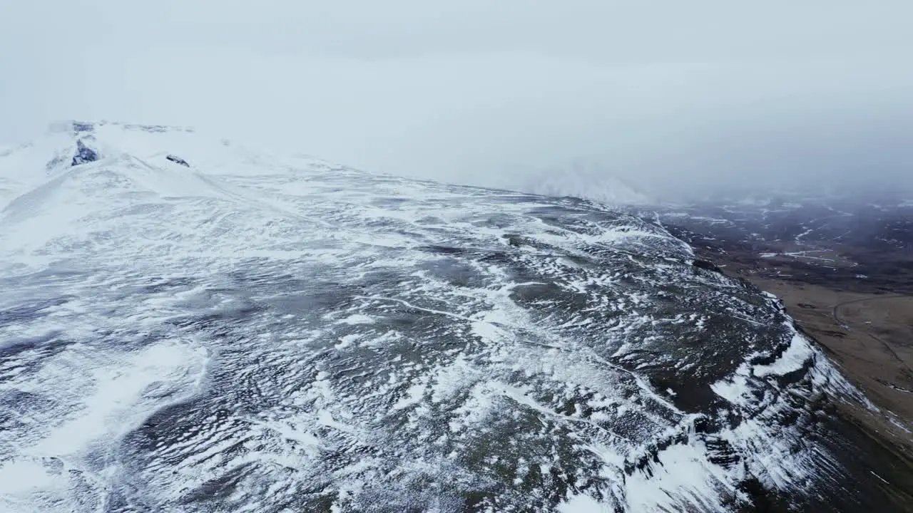 Dramatic Wintry Landscape In Snaefellsness Western Iceland At Daytime