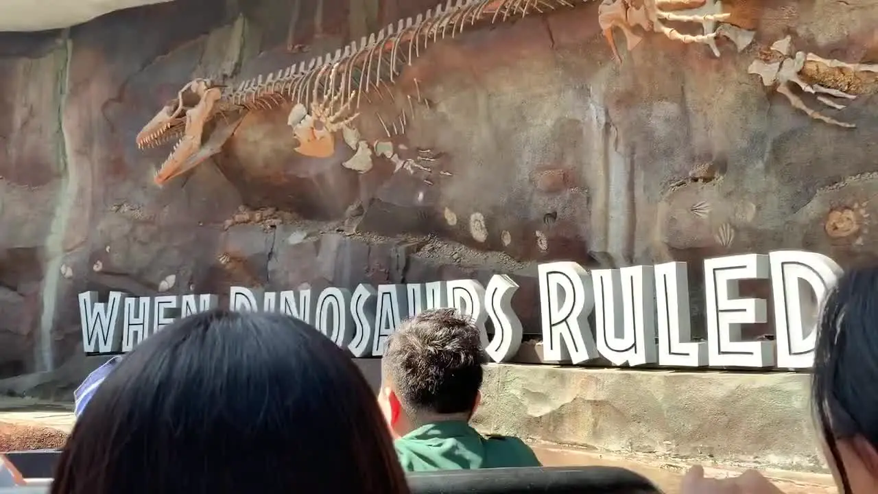 POV footage of the Jurassic World ride at Universal Studios Hollywood