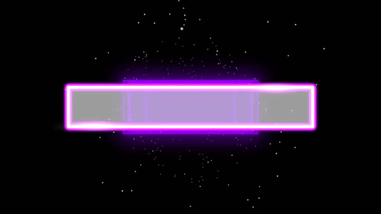 Animation abstract neon purple squares in space