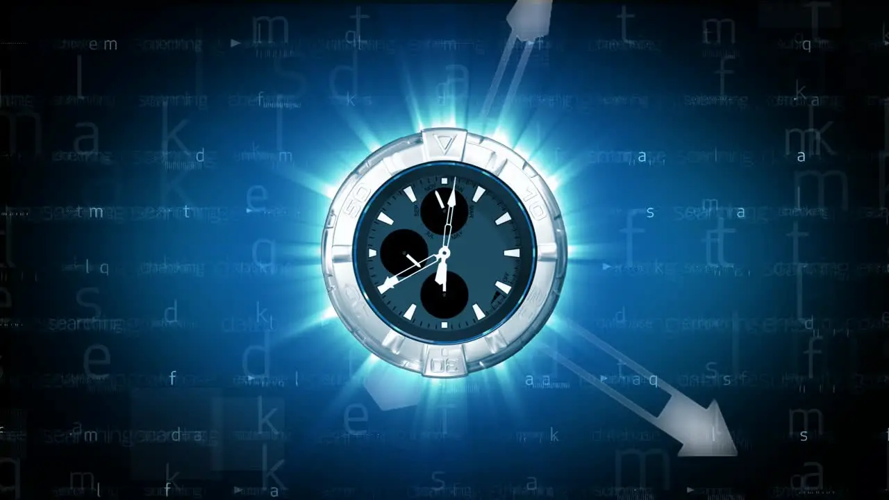 Animated Clock & Generating Letters Blue