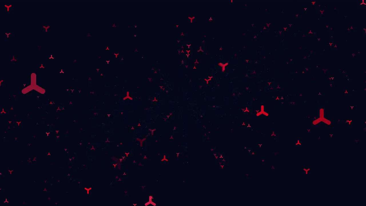 Fly red triangles shapes in dark galaxy