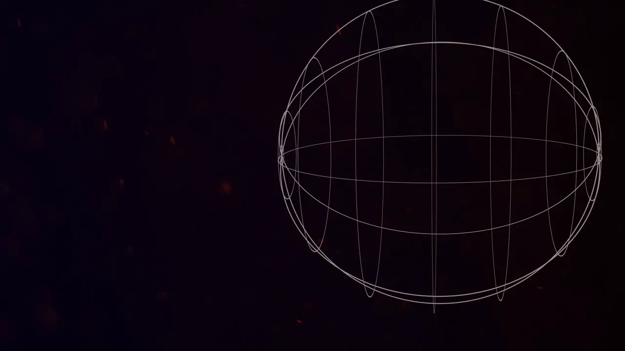 Motion abstract geometric shape with particles in space 2