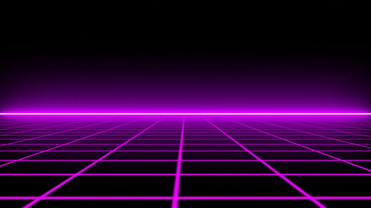 Glowing Purple Grid Lines L to R