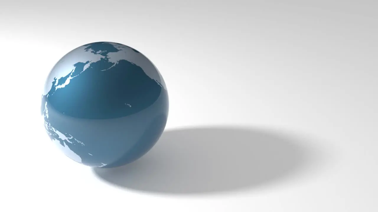 Blue Earth Marble Spinning Loop