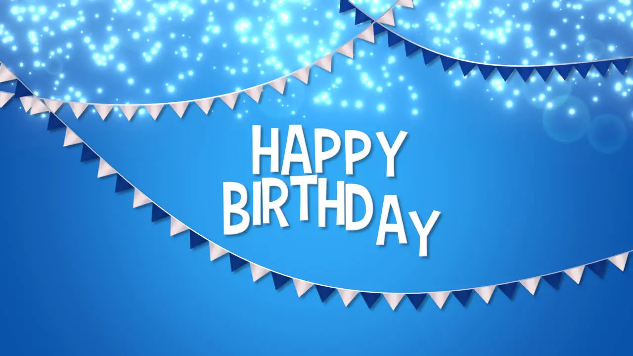 Animated closeup Happy Birthday text on holiday background 25