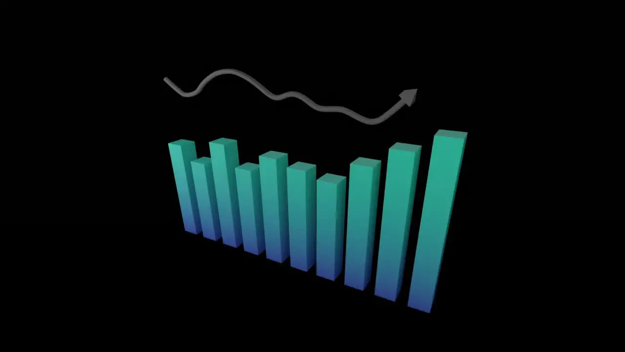 Chart showing changing statistics