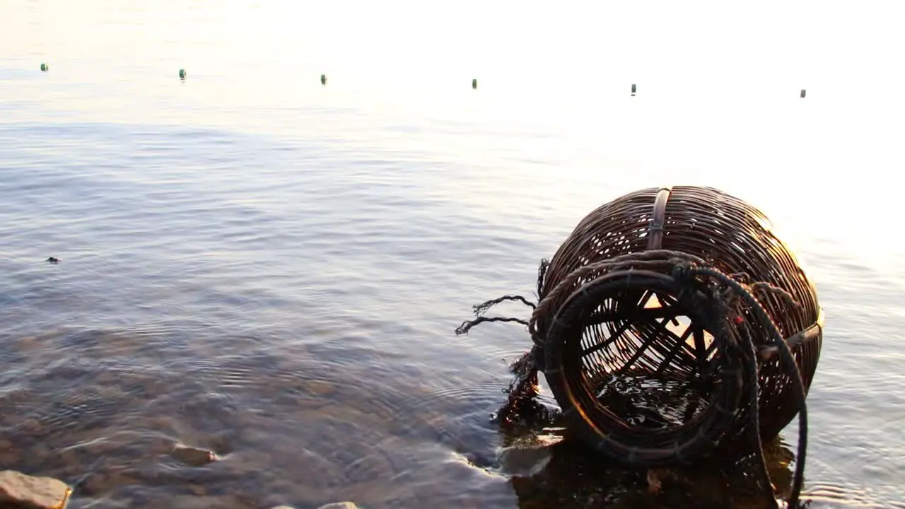 A traditional Cambodian woven basket used for fishing in Koh Trey in Kampot Cambodia that perfectly depicts the culture and lifestyle of Khmer people