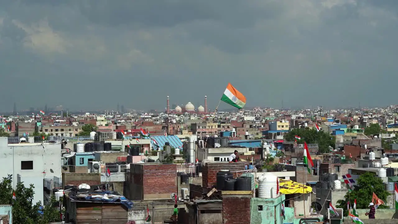 Indian flag in old delhi