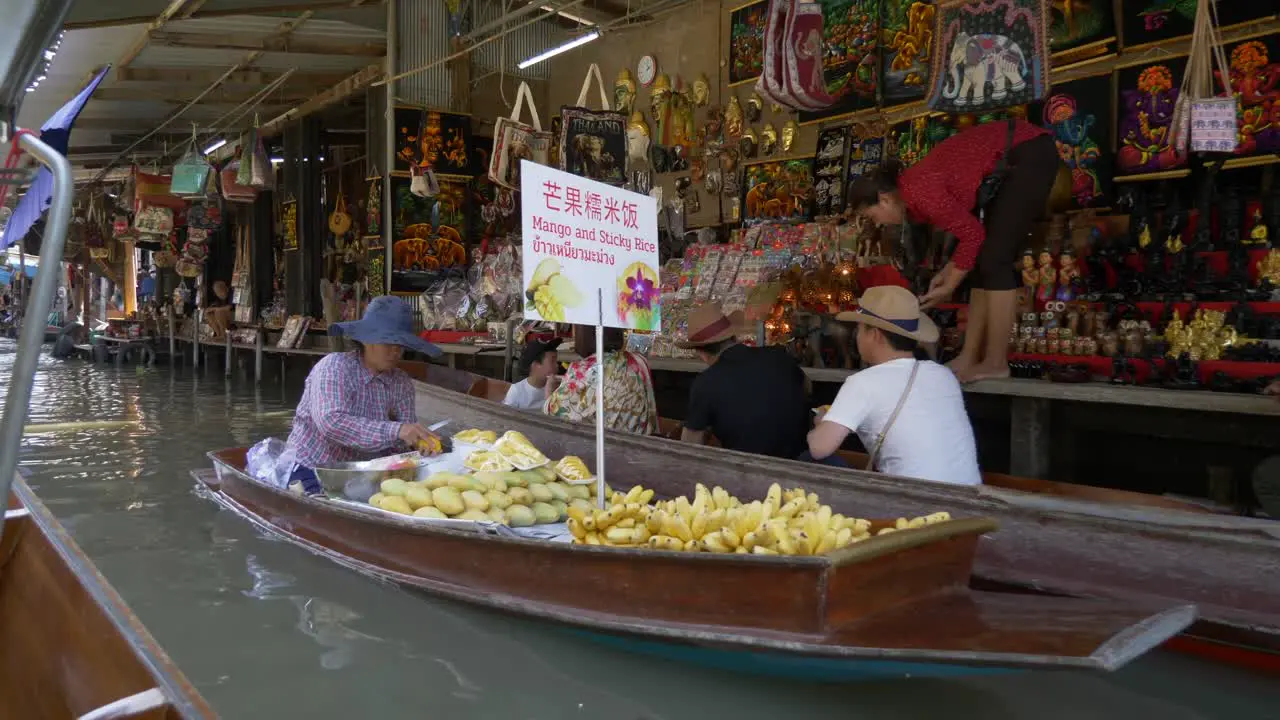 Thailand Saduak the first floating market of Thailand boater selling fruits