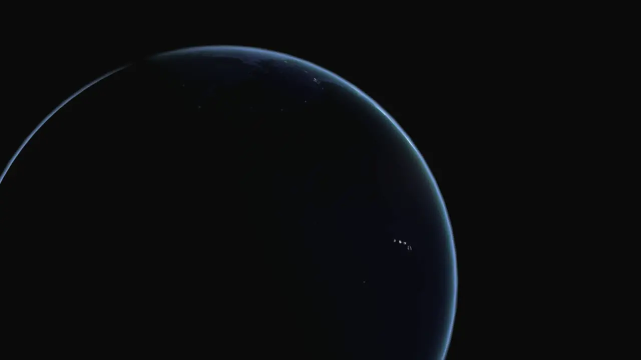 Rotating Earth at Night