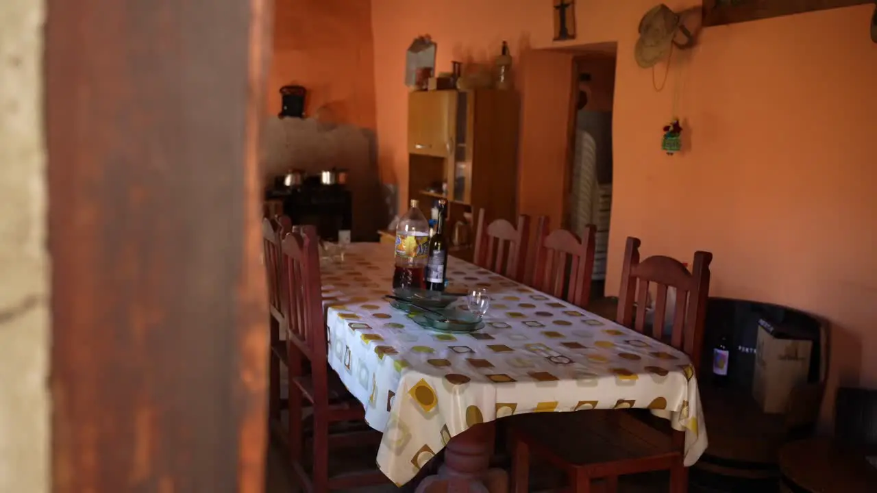 A typical dining room of an indigenous community in El Divisadero Cafayate Salta Argentina