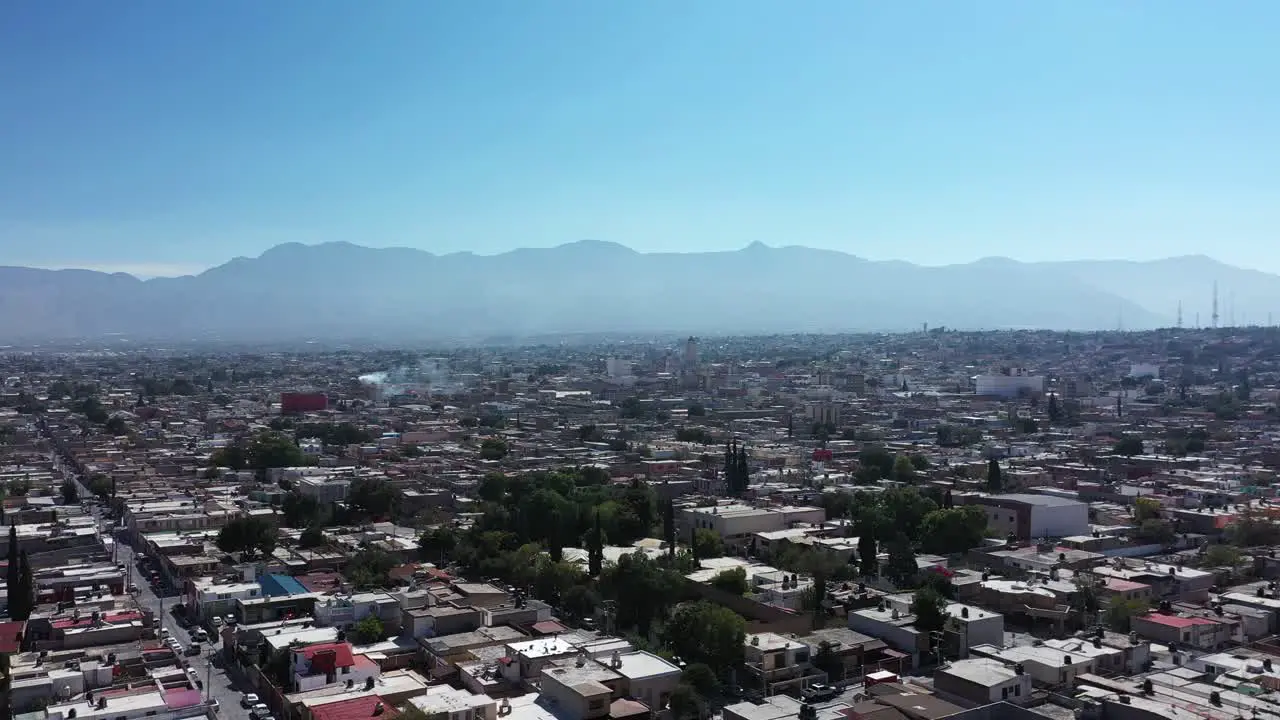 Aerial view of Saltillo Mexico showcasing its cityscape and architecture