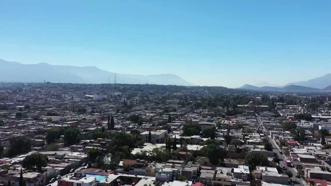 A breathtaking aerial view of Saltillo Mexico showcasing its sprawling cityscape and unique architecture