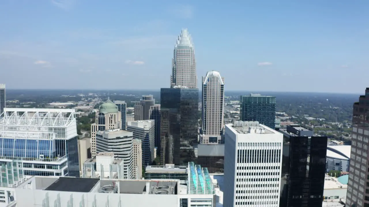 Aerial Drone Charlotte North Carolina Downtown