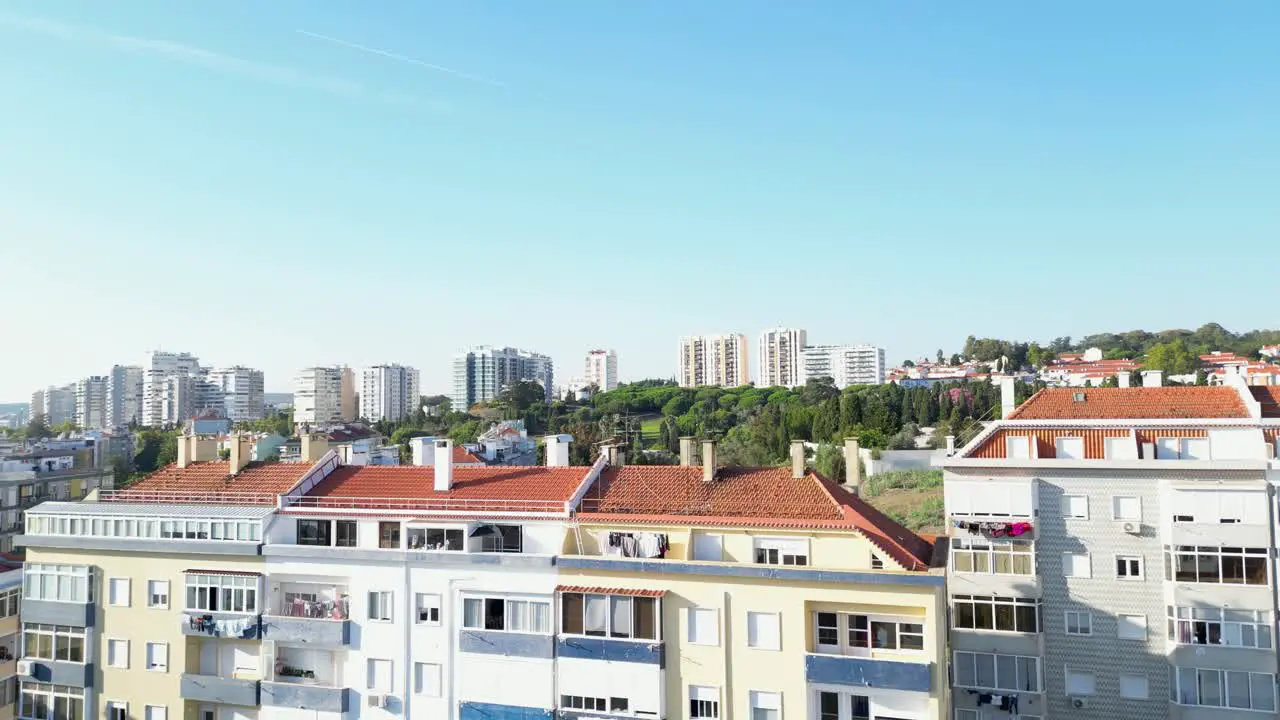 Aerial view of the city Portugal lisbon