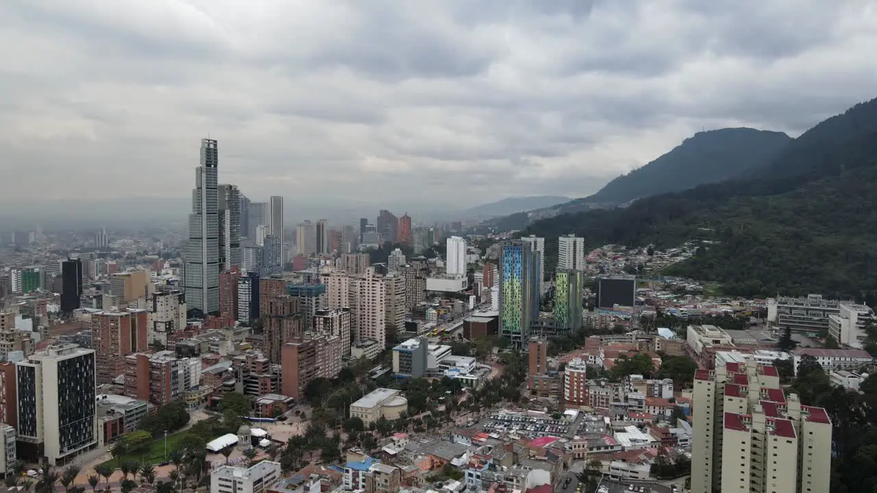 Aerial shot of la candelaria bogota colombia