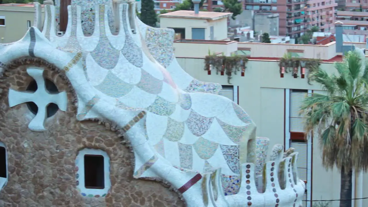 Barcelona city panorama City landmark Park Guell Barcelona