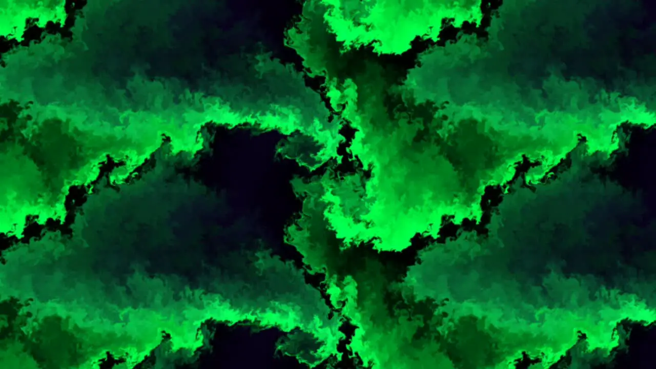 Beautiful animation of green color oil paint cloud abstract moving towards left