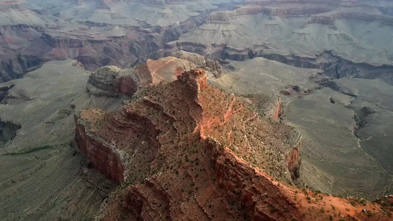 A bird's-eye perspective of the Grand Canyon reveals its gracefully winding curves and the abstract formations of its landscape part 2