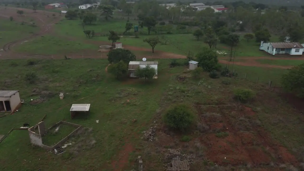 Drone video of a catholic mission village cottage in Bulawayo Zimbabwe