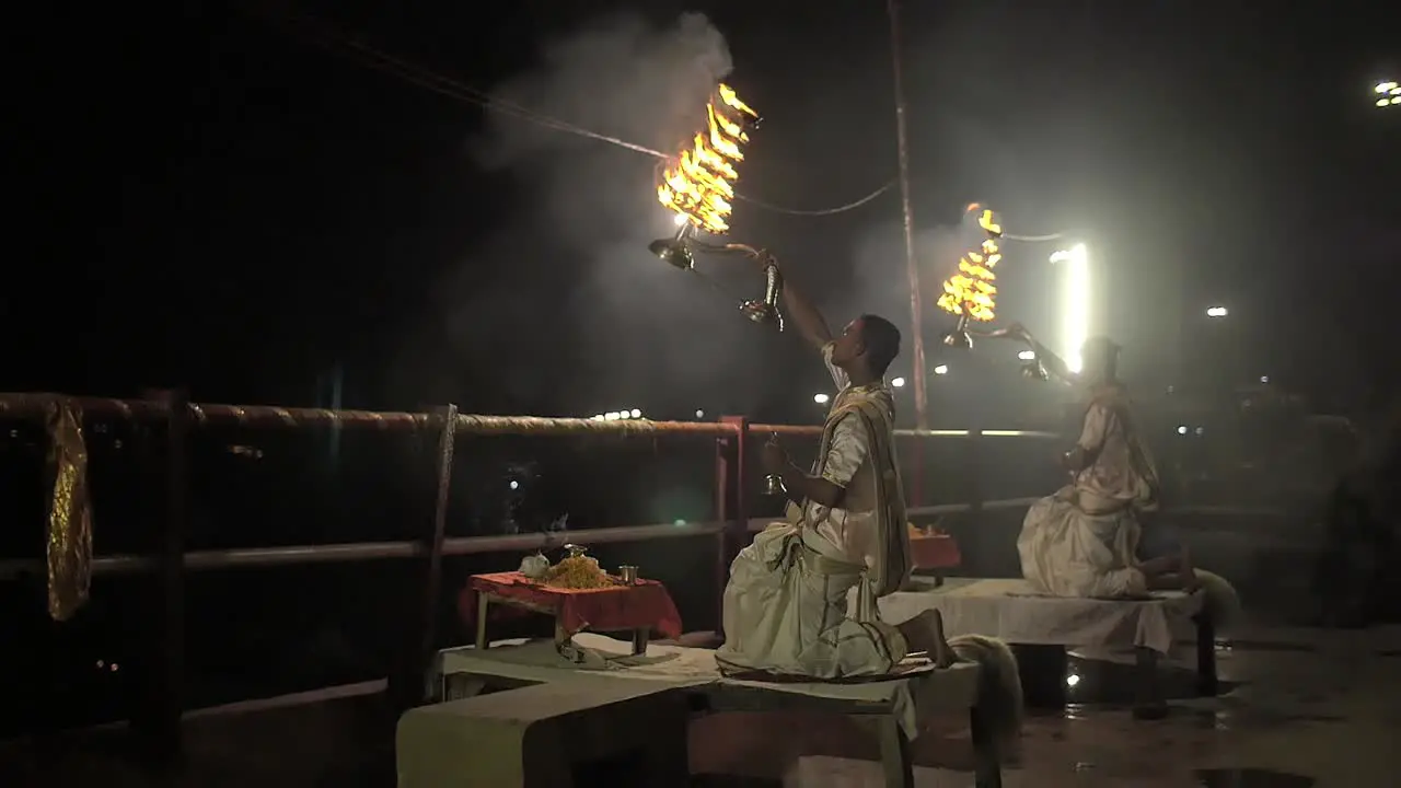 Nighttime Worship in Varanasi